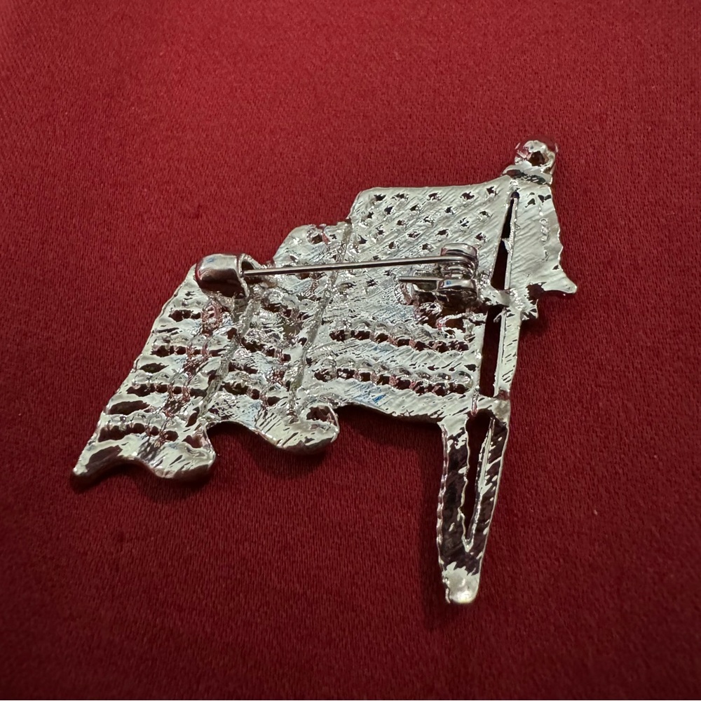 USA flag Rhinestone brooch - Picture 4 of 6